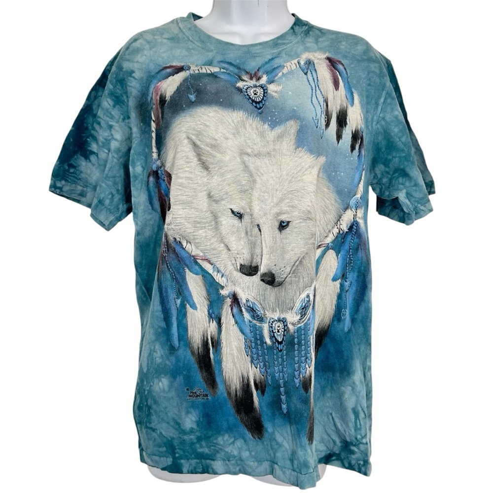 The Mountain Vtg Blue Wolf Graphic T-Shirt Men’s S Women’s M USA